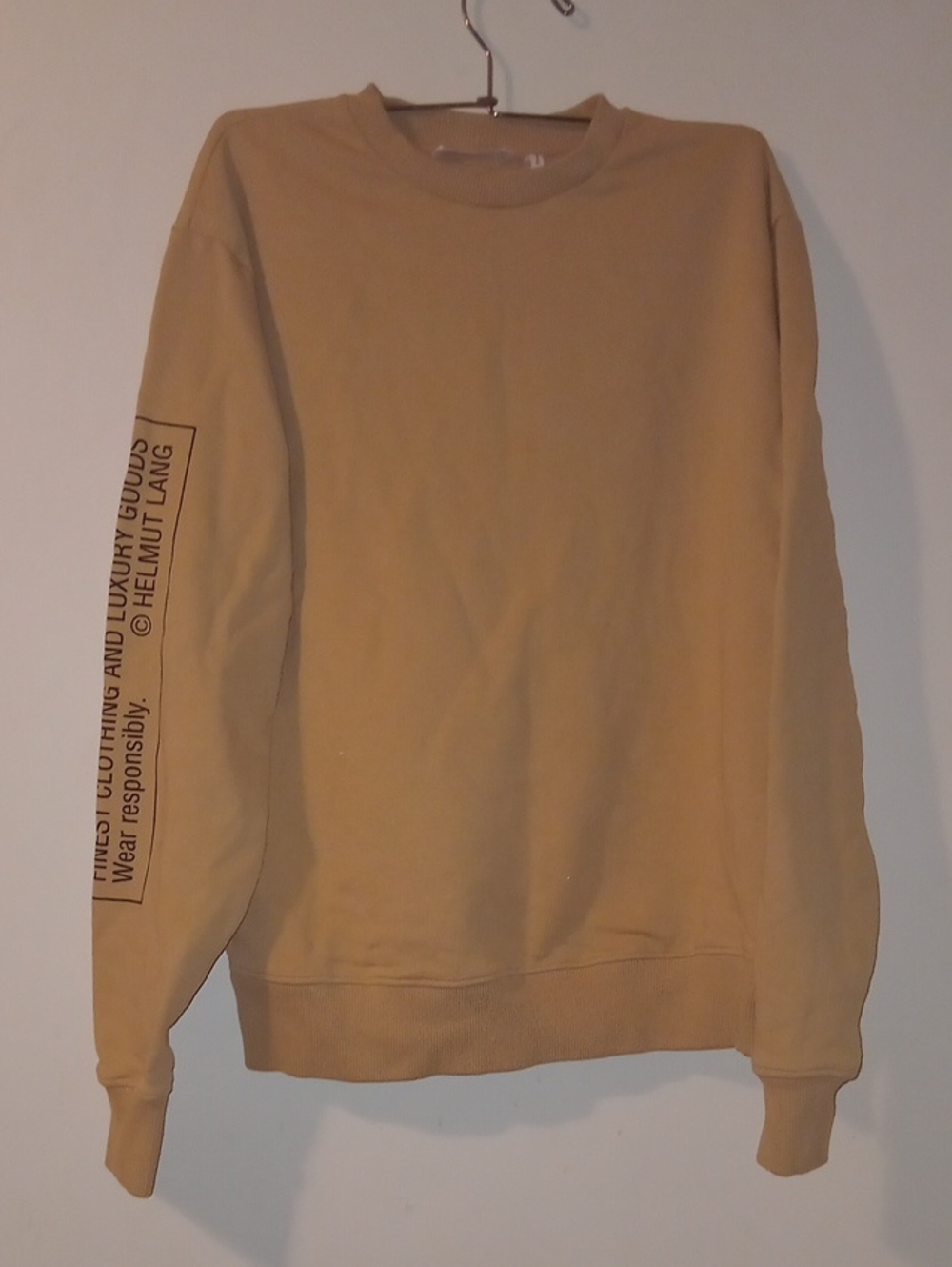 Helmut Lang  Tan Crewneck Sweater
